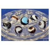 7 Vintage Swirl Marbles