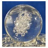 Vintage Controlled Bubble Art Glass Sphere