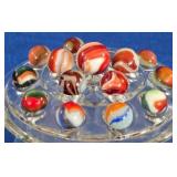 14 Colorful Swirl Marbles