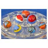 Lot of 7 Vibrant Swirl Marbles