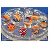 8 Beautiful Ribbon Swirl Marbles