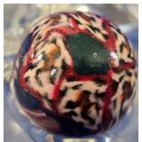 Vibrant Leopard-Spot Swirl Marble