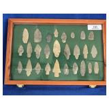 Frame of 27 Native American Relics