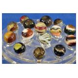15 'Earth & Fire' Swirl Marbles