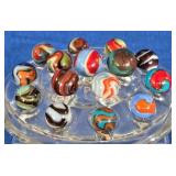 15 Nice Multi-Color Art Swirl Marbles