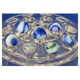 7 Vintage Swirl Marbles