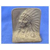 Indian Chief Metal Bookend or Doorstop