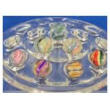 7 Vintage Swirl Marbles