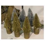 Vintage Gold & Silver Miniature Trees