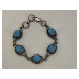 Sterling Silver Southwest Style Turquoise Bracelet