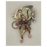 Designer Tropical Fish Brooch