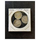 3 Mercury Dimes