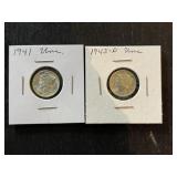2 Mercury Dimes