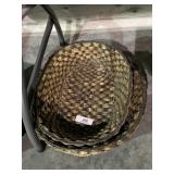 2 Large Hand Woven Baskets
