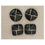 2 Pair Enamel Earrings
