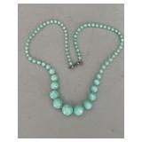 Aqua Vintage Graduated Necklace