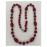 Vintage Ruby Red Necklace