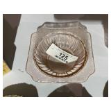 Pink Depression Glass Candy Dish