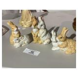 Porcelain Rabbit Figurines