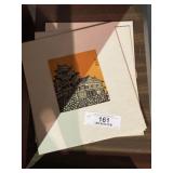 4 Signed Japanese Wood Block Prints