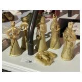 Vintage Corn Husk Nativity Set