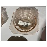 Pink Depression Glass Candy Dish