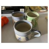 3 Pottery Mugs