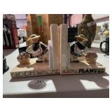 Bloom Where You're Planted Ceramic Bookends