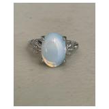 Estate Large Solitaire Moonstone Ring