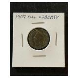 1907 Full Liberty Head Penny