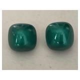 1950's Emerald Green Earrings