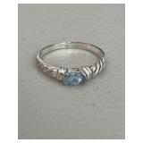 Sterling Silver Blue Topaz Ring