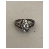 Sterling Silver Marquis Solitaire Ring