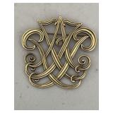 Vintage Peter The Great Monogram Cypher Brooch