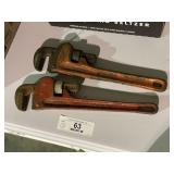 2 Crescent Pipe Wrenches