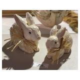 Wooden Rabbit Figurines
