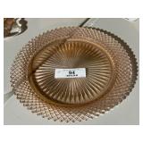 Pink Depression Glass Serving Plate