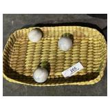 Set of 3 Blue Calcite Crystal Spheres