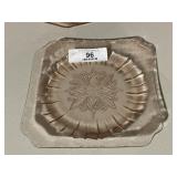 Pink Depression Glass Plate