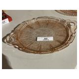 Pink Depression Glass Serving Plate