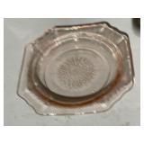 Pink Depression Glass Shallow Bowl