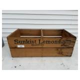 Victor Sunkist Lemons Wood Advertising Crate