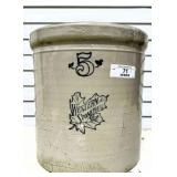 5 Gallon Western Stoneware Crock