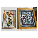 2 Stain Glass Framed Windows