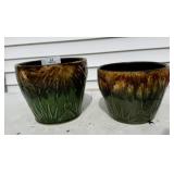 2 Stoneware Jardiniï¿½re / Planters