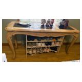 Sofa Table with Glass Inserts