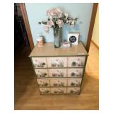 4 Drawer Floral Chest & Contents