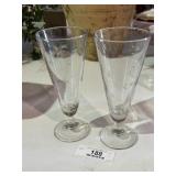 2 Princess House Pilsner Glasses