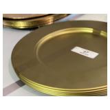 5 Gold Metal Charger Plates