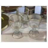 Vintage Heavy Stem Beer Mugs